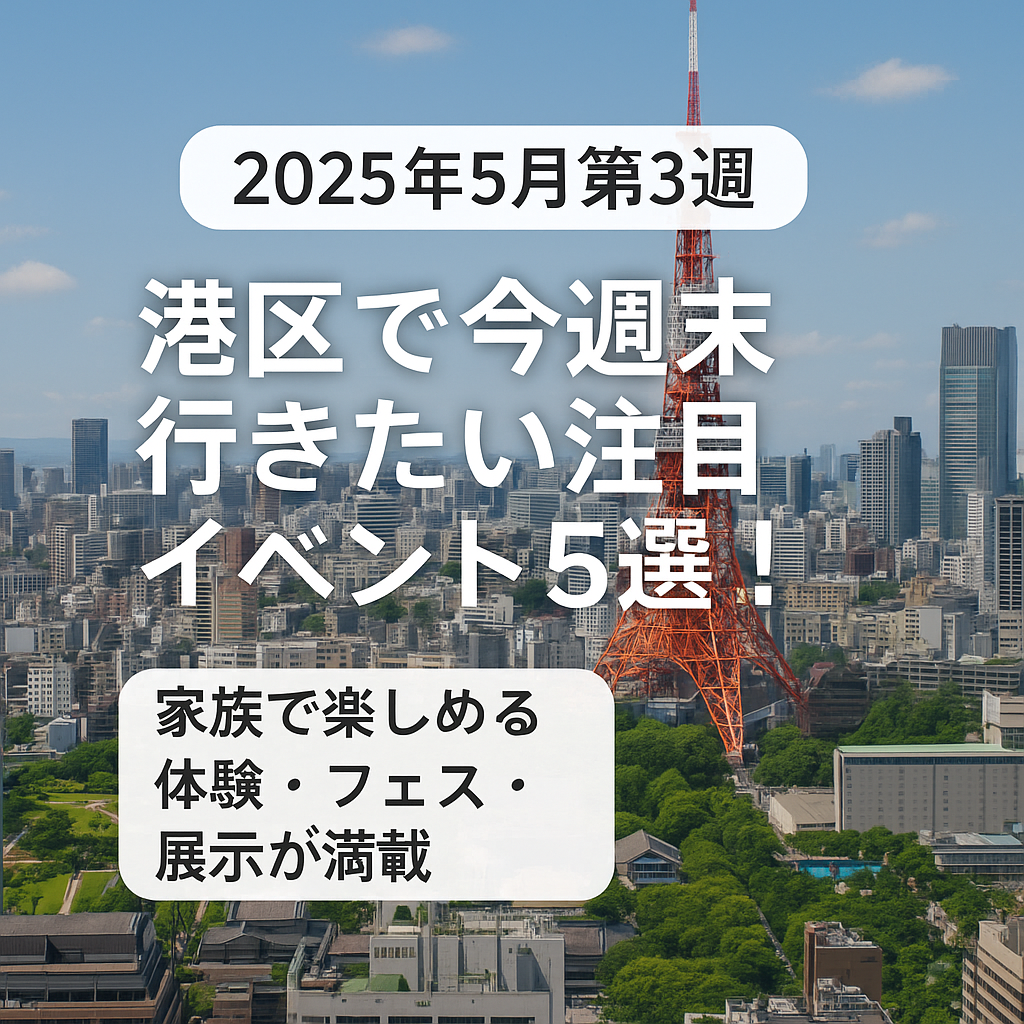 【2025年5月第3週】港区で今週末行きたい注目イベント5選！アート・グルメ・体験が満載